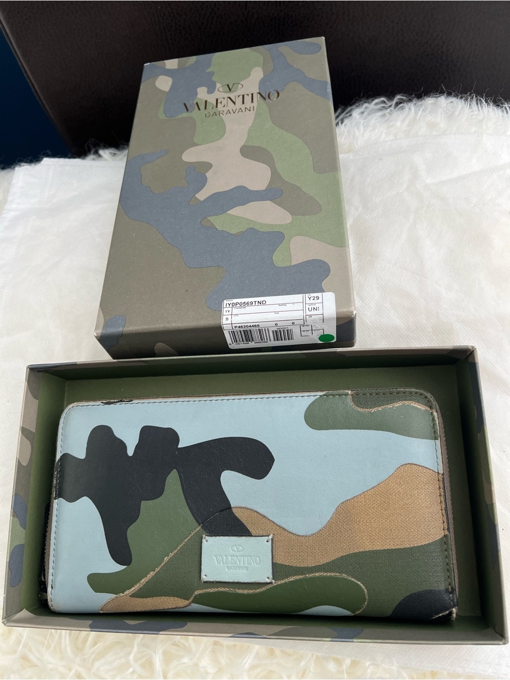Valentino Garavani Camouflage Zip-Around Wallet